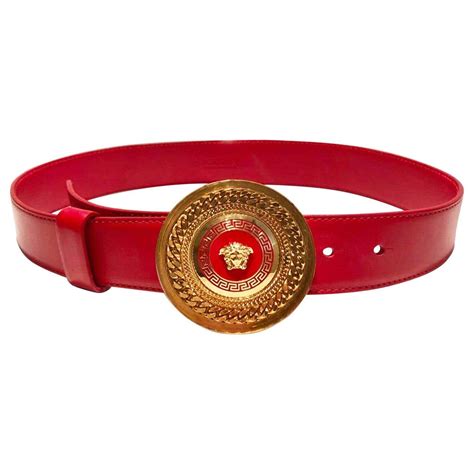 versace red belt|red versace belt gold buckle.